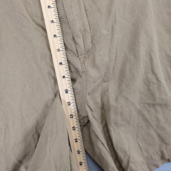 Polo Ralph Lauren Men's 38x8 Shorts Tan Linen Cotton Classic Fit Navy Pony Logo - Picture 5 of 10